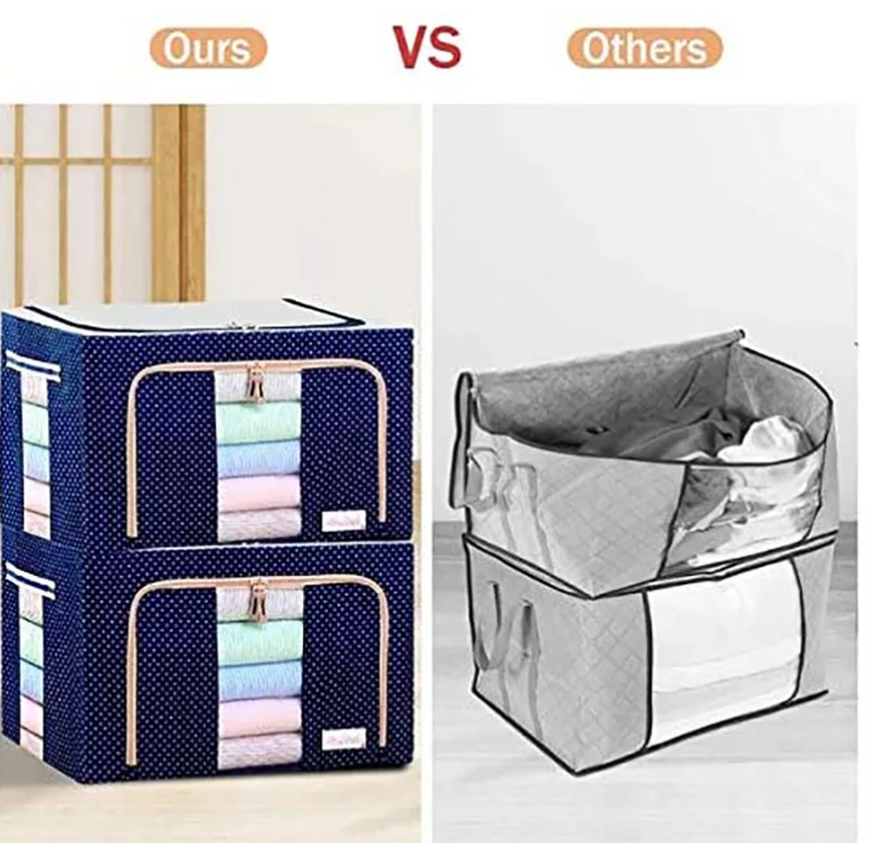 CAJA ORGANIZADORA DE ROPA PLEGABLE 66L - Imagen 2